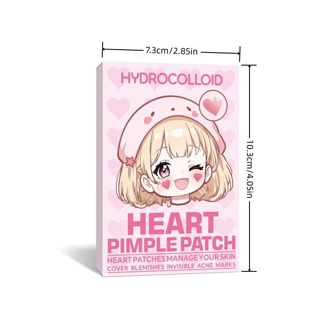 200Pcs Cute Pink Heart Pimple  - đánh giá và giá Skincare Pink