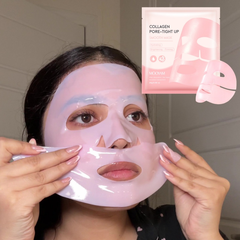 Pink Collagen Mask Deep Cleans - đánh giá và giá Collagen Sheet Mask