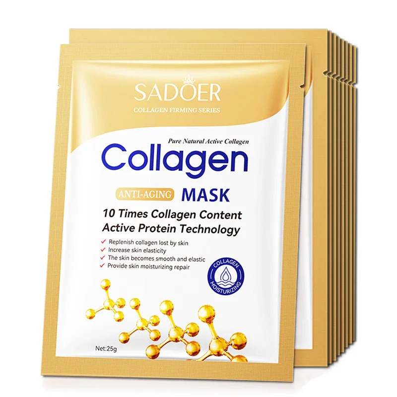 10pcs Anti-aging Collagen Face - đánh giá và giá Collagen Sheet Mask