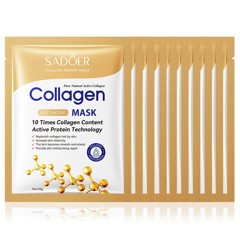 10pcs Anti-aging Collagen Face - đánh giá và giá Collagen Sheet Mask