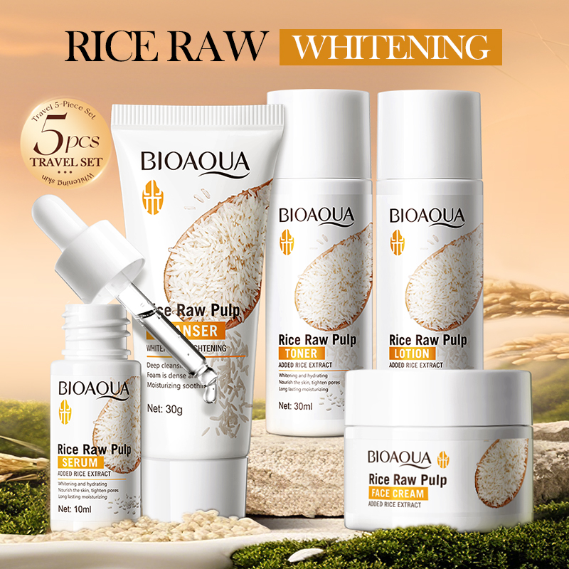 Rice Puree Skin Care Set White - đánh giá và giá Skincare Whitening